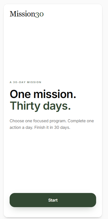 Pick one mission
